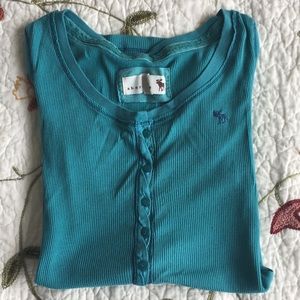 Abercrombie & Fitch Turquoise Slim Top
